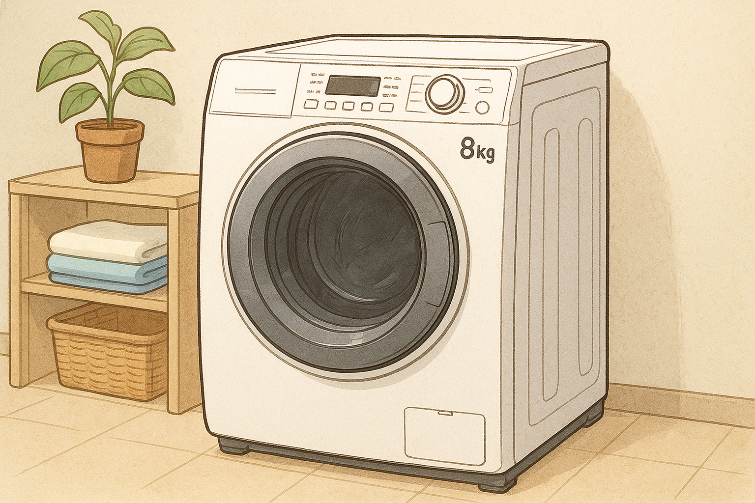 ヤマダセレクト 洗濯機 口コミ 8kgをレビュー！静音性と脱水の評判はどう？