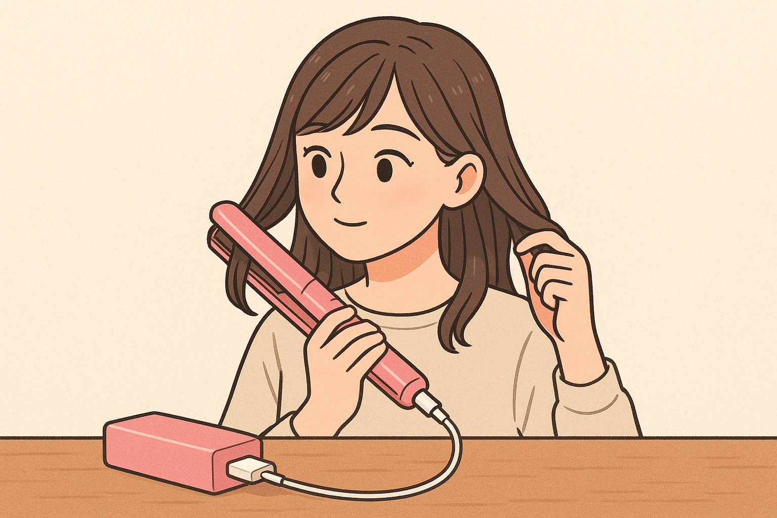 コイズミ モバイルストレートアイロン 口コミ 8560をレビュー！USB給電式は使いやすい？コードレスじゃない注意点も整理