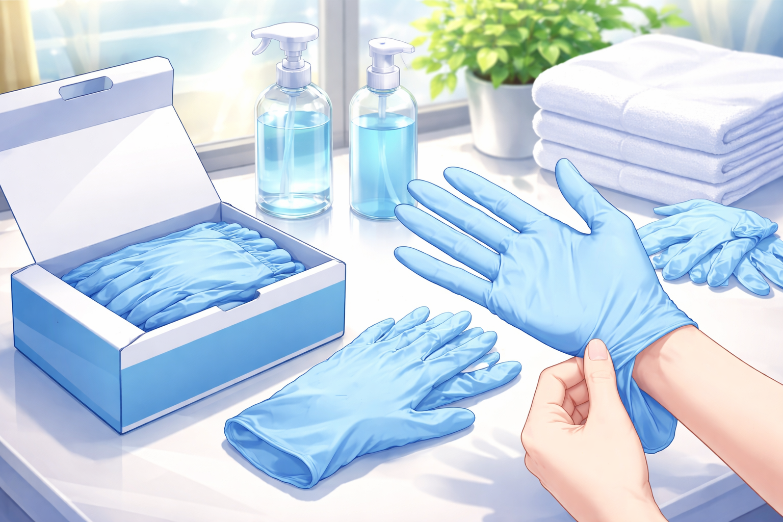 ニトリル手袋 パウダーフリーの口コミレビュー！