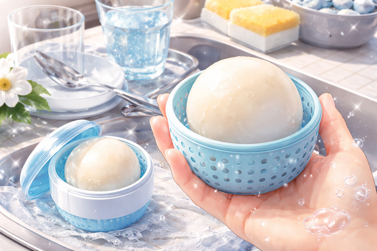 サンサンウォッシュ ボールタイプ（丸型固形洗剤）の口コミレビュー！